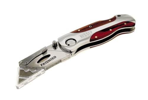 BESSEY D-BKWH Quick-Change Folding Utility Knife - Wood Grain Handle, One Color