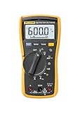 Fluke 115 Digital Multimeter, Measures AC/DC Voltage To 600 V & Current to 10 A, Measures Resistance, Continuity, Frequency & Capacitance, Includes Battery, Holster & 4mm PVC-Insulated Test Lead