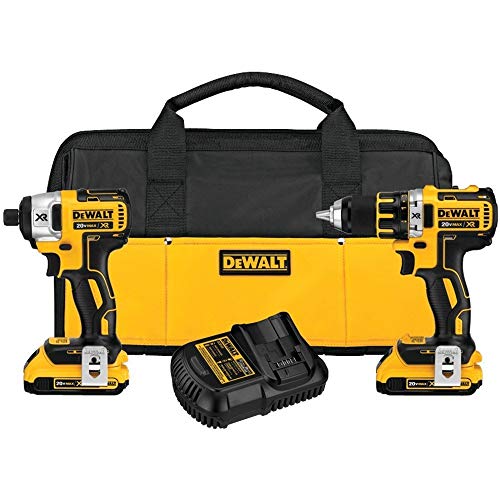 DEWALT 20V MAX* XR Cordless Drill Combo Kit, 2-Tool (DCK281D2)