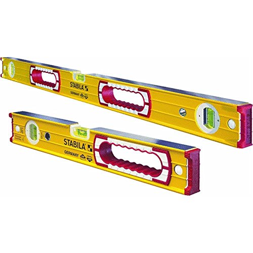 Stabila 37816 48-Inch and 16-Inch Aluminum Box Beam Level Set, Yellow