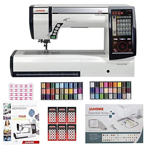 Janome Horizon Memory Craft 12000 Embroidery and Sewing Machine with Exclusive Bonus Bundle