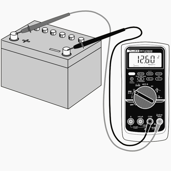 how to use multimeter to test battery